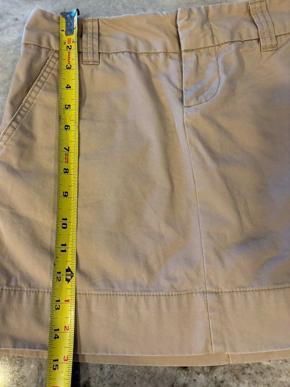 GAP Beige Cotton Mini Skirt